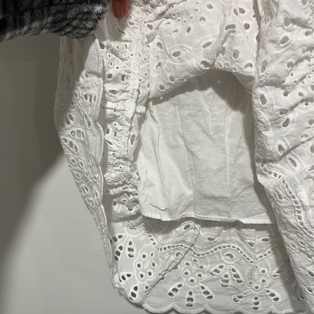 H&M White Eyelet Sleeveless Mini Dress - Picture 4 of 8